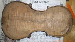 Inside of back of J Lavello